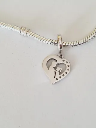 Charm Cuore Innamorati in argento sterling S925