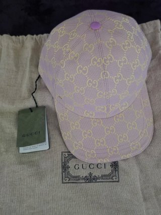 Berretto Gucci Rosa in Tela GG
