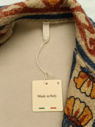 Poncho señora beige multicolor
