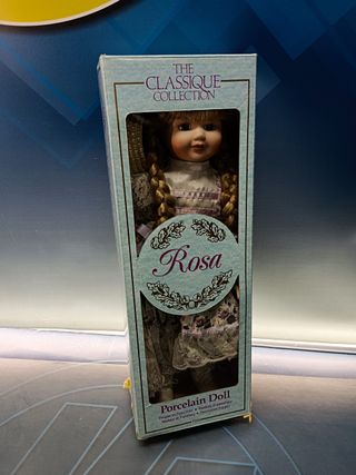 Bambola di porcellana, ROSA, 40 cm, PD05, Muñeca de porcelana (LA COLLEZIONE CLASSICA)