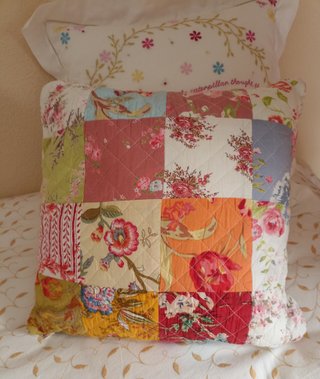 Funda Cojín Zara Home Patchwork Flores