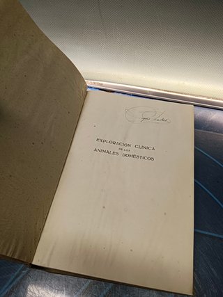 libro, primera edicion, Veterinaria. Exploración clínica de los animales domésticos, Tomás Rodríguez. Editorial Labor 1935