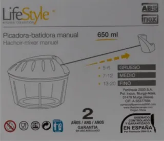 Picadora Batidora Manual Lifestyle