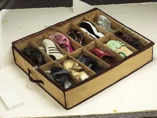 Organizador bajo cama 12 pares zapatos