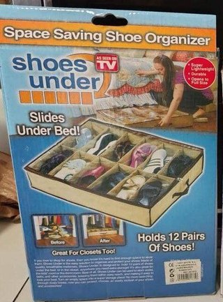 Zapatero organizador bajo cama 12 pares