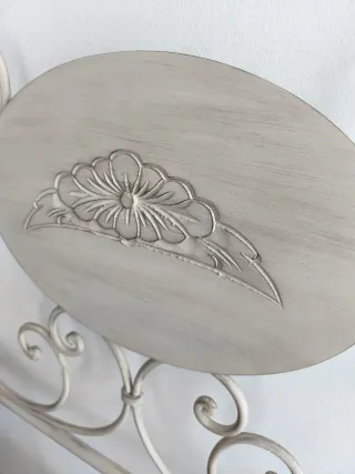 Cabecero de  forja romántico beige