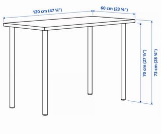 Mesa escritorio LAGKAPTEN blanca