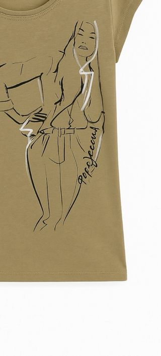 Camiseta Pepe Jeans verde mujer