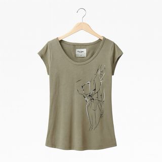 Camiseta Pepe Jeans verde mujer