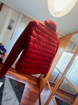 Plumas mujer mangas punto rojo