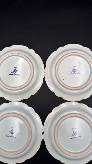 4 Piatti Boch Delft Olanda Vintage Floreali