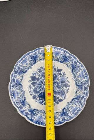 4 Piatti Boch Delft Blu Bianco 16cm Vintage Olanda