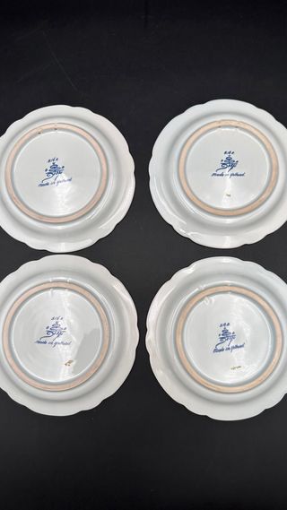 4 Piatti Boch Delft Blu Bianco 16cm Vintage Olanda