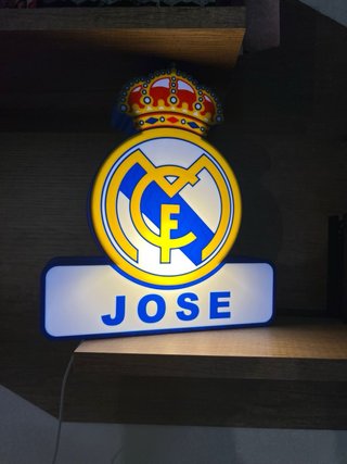 Lámpara LED Personalizada Real Madrid JOSE