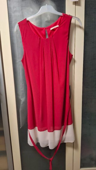 Vestito rosa/fucsia e bianco da donna taglia 44/46