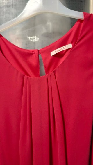 Vestito rosa/fucsia e bianco da donna taglia 44/46
