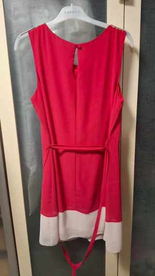 Vestito rosa/fucsia e bianco da donna taglia 44/46