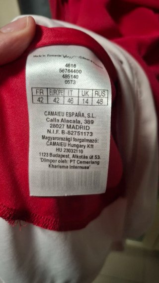 Vestito rosa/fucsia e bianco da donna taglia 44/46