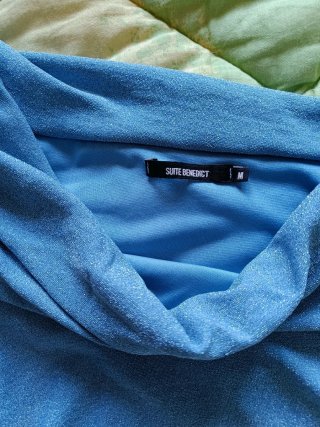 Abito mono spalla elasticizzato  corto ragazza blu