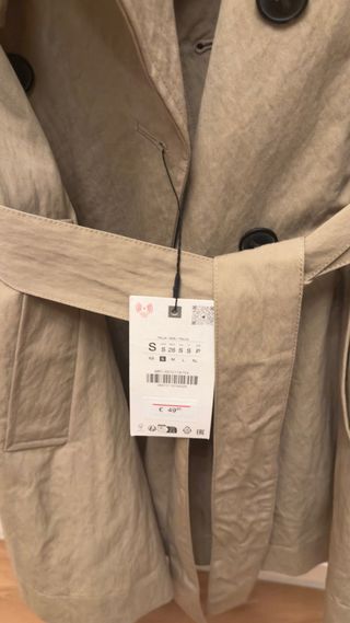 Trench Zara Beige Talla S