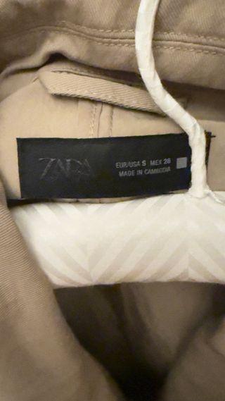 Trench Zara Beige Talla S