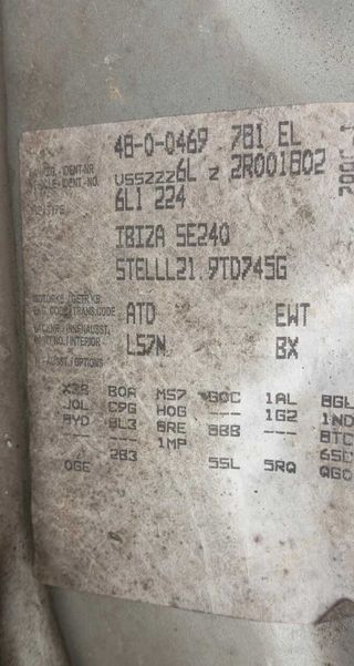 Seat 479606 paragolpes trasero ibiza (6l1) cool