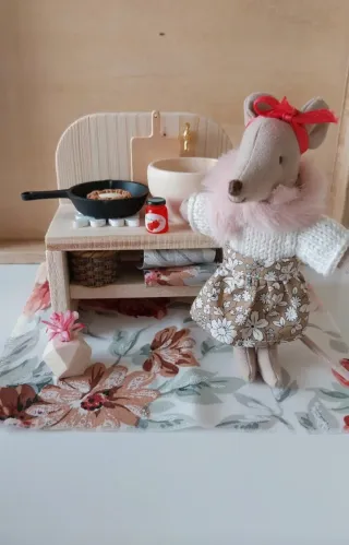 Set Legno Casa Bambole o Topo Maileg