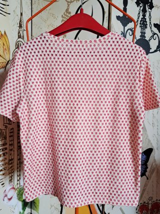 Zara Maglia Mezza Manica Fantasia pizzo sangallo