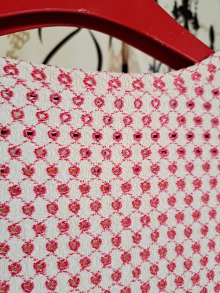 Zara Maglia Mezza Manica Fantasia pizzo sangallo