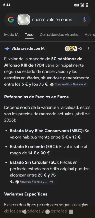 Moneda Alfonso XIII 1904