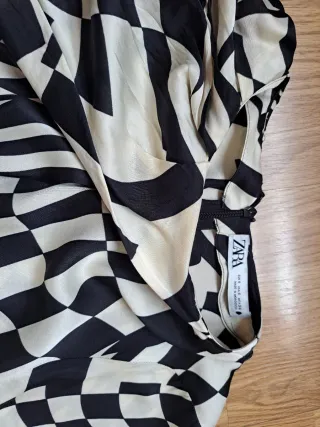 Blusa Zara Talla S Estampado Geométrico