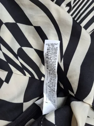 Blusa Zara Talla S Estampado Geométrico