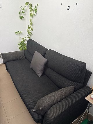 Sofá Cama Negro amplio