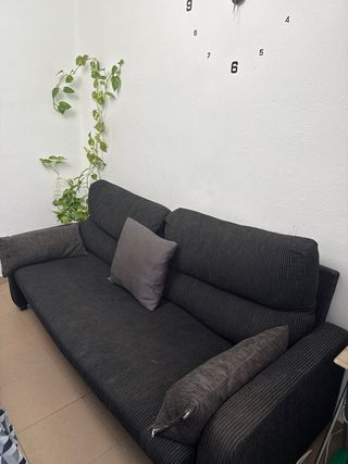 Sofá Cama Negro amplio