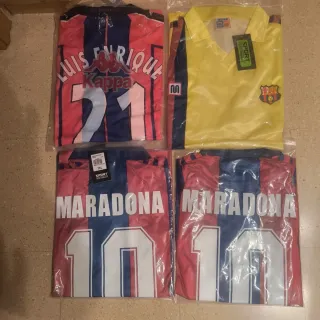 Lote 4 Camisetas Retro FC Barcelona