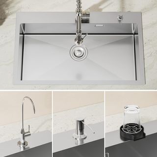 CECIPA fregadero 75x45cm Acero Inox cepillado 80cm
