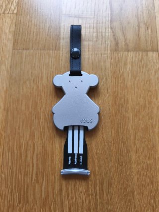 Identificador maleta osito Tous negro/plata