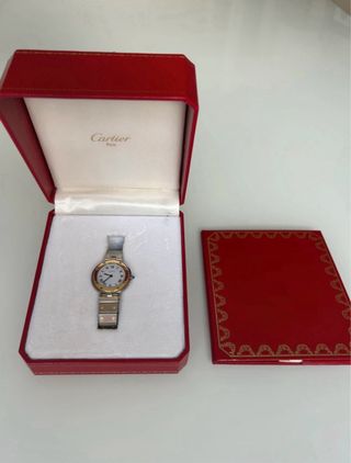 Cartier Santos Ronde con papeles y factura