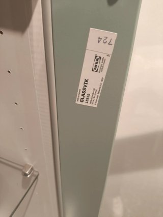 3 Puerta Glassvik Ikea Verde/Cristal 60x64cm