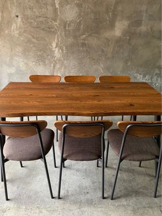 Pack comedor mesa y 6 sillas 160cm