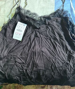 Top lencero negro Zara Talla M
