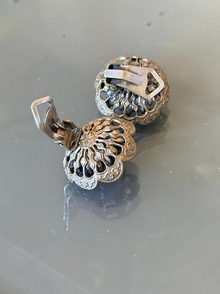 Orecchini Vintage Fiori Opale e Granati