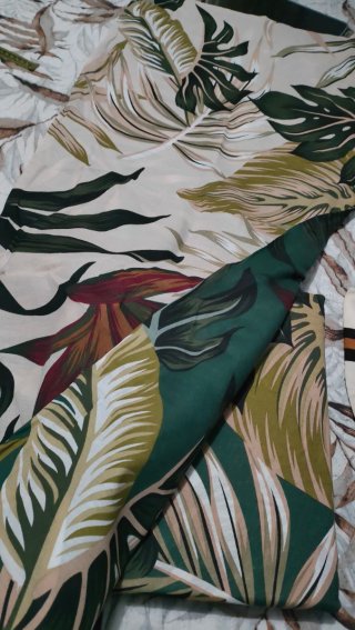 Juego de cama nórdico reversible estampado tropica