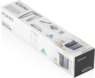 AISENS Soporte para CPU Debajo de Escritorio con Correa Negro