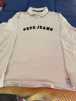 Polo Pepe Jeans manga larga hombre blanco roto