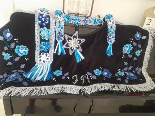 Funda de terciopelo negro para piano
