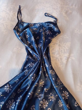 Camisón satén estampado flores