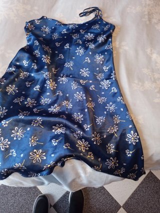 Camisón satén estampado flores