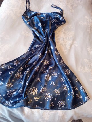 Camisón satén estampado flores