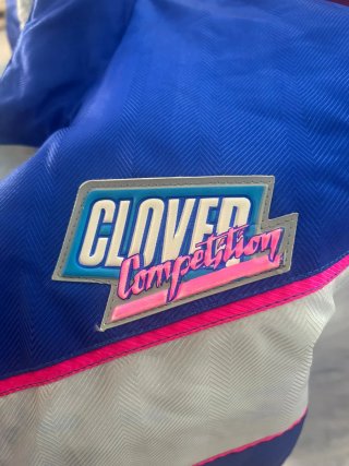 Giubbotto Vintage Clover Blu e Rosa